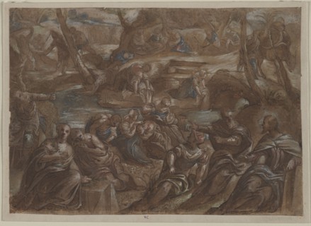 Copy of Tintoretto's Children of Israel Gathering Manna, after 1594. Creator: Unknown.