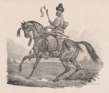 Cossack Cavalier, c. 1820. Creator: Carle Vernet (French, 1758-1836); Delpech.