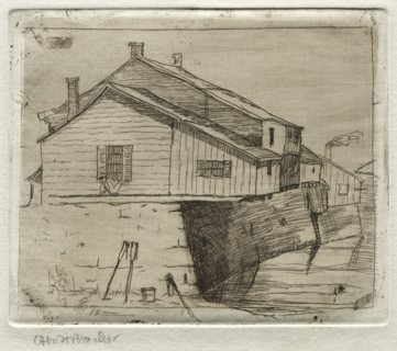 Cottages, Cleveland, 1878. Creator: Otto H. Bacher (American, 1856-1909).