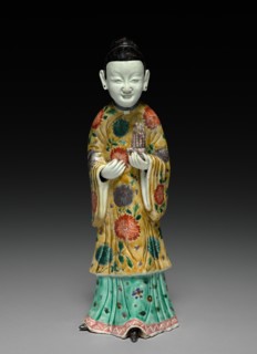 Court Lady Holding a Sheng, 1662-1722. Creator: Unknown.