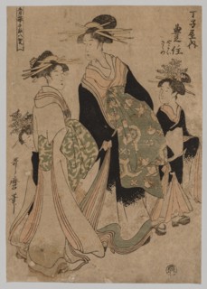 Courtesans and Attendants, 1753-1806. Creator: Kitagawa Utamaro (Japanese, 1753?-1806).