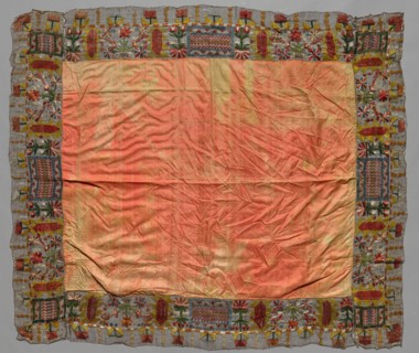 Cover with Border of Abstract Floral Motifs, 18th century. Creator: Unknown.