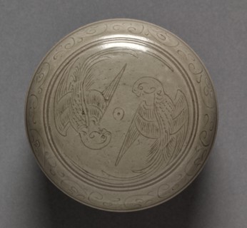 Covered Box with Double-Parrot Design (lid), 960-1127. Creator: Unknown.