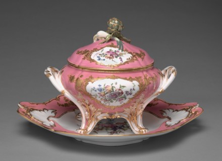 Covered Tureen on Stand (1 of 2), 1757. Creator: Sèvres Porcelain Manufactory (French, est. 1740).