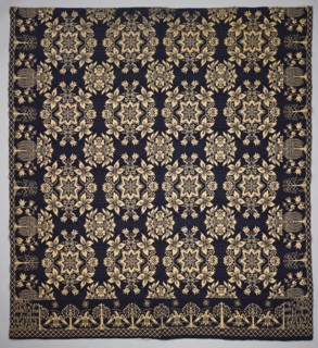 Coverlet, 1837. Creator: J.M. Davidson (American).