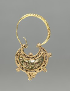 Crescent-Shaped Earring, 1000-1100. Creator: Unknown.