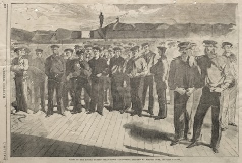 Crew of the United States Steam-Sloop "Colorado," Shipped at Boston, June 1861, 1861. Creator: Winslow Homer (American, 1836-1910).