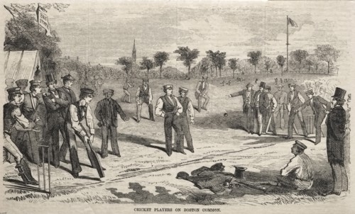 Cricket Players on Boston Common, 1859. Creator: Winslow Homer (American, 1836-1910).