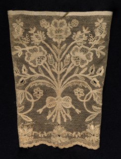 Cuff with Floral Vines, 19th century. Creator: Unknown.