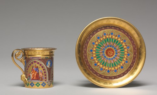 Cup and Saucer, 1827. Creator: Sèvres Porcelain Manufactory (French, est. 1740); Pierre Huard (French).