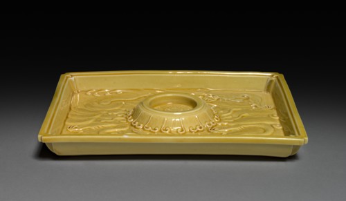 Cup Stand with Dragons in Waves, 1662-1722. Creator: Unknown.