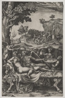 Cupid and Psyche, 1574. Creator: Giorgio Ghisi (Italian, 1520-1582).