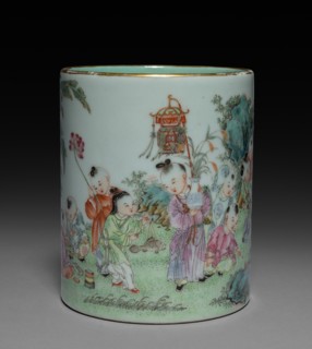 Cylindrical Brushholder, 1736-1795 or later, mid-19th Century?. Creator: Unknown.