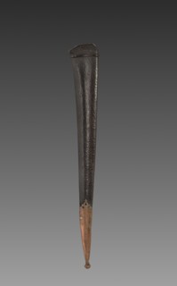 Dagger (brown leather case), 1700s-1800s. Creator: Unknown.