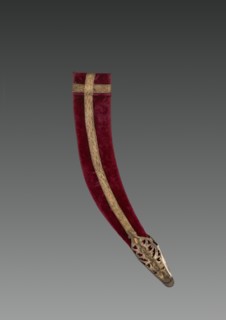 Dagger (red velvet case), 1700s-1800s. Creator: Unknown.