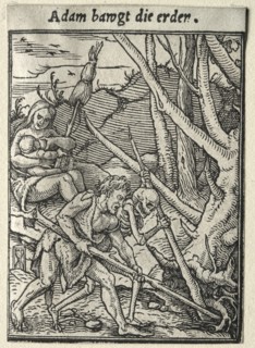 Dance of Death: Adam Tilling the Ground. Creator: Hans Holbein (German, 1497/98-1543).