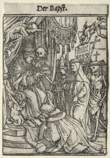 Dance of Death: The Pope. Creator: Hans Holbein (German, 1497/98-1543).