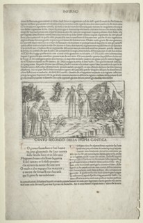 Dante and Virgil with the Vision of Beatrice, c. 1481-1485. Creator: Baccio Baldini (Italian, c. 1436-1487), attributed to.