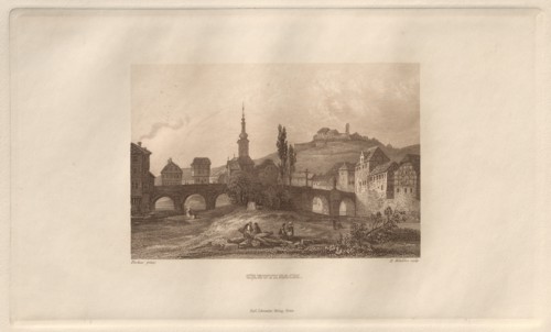 Das Malerische und Romantische Rheinland: Creutznach, 1928. Creator: Henry Winkles (British, 1801-1900); Kurt Schroeder.