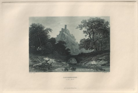 Das Malerische und Romantische Rheinland: Ehrenburg an der Mosel, 1928. Creator: Henry Winkles (British, 1801-1900); Kurt Schroeder.