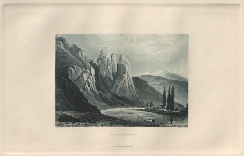 Das Malerische und Romantische Rheinland: Rheingrafenstein, 1928. Creator: Henry Winkles (British, 1801-1900); Kurt Schroeder.