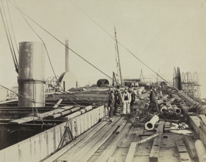 Deck Scene of the Great Eastern, 1857. Creator: Robert Howlett (British, 1831-1858).