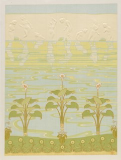 Decoration in Enameled Tiles for Bathroom, 1898. Creator: Félix Albert Anthyme Aubert (French, 1866-1940); Alexandre-Louis-Marie Charpentier (French, 1856-1909), and.