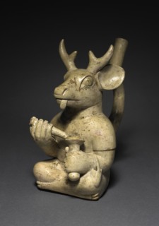 Deer-Headed Figure Vessel, 200-850. Creator: Unknown.