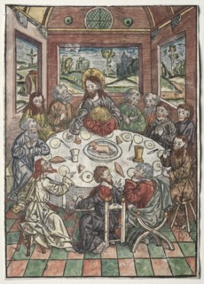 Der Schatzbehalter: The Last Supper, 1491. Creator: Michael Wolgemut (German, 1434-1519).
