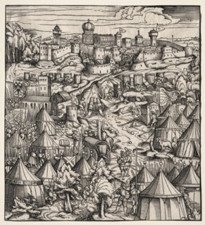 Der Weisskunig (The White King): The Siege of Padua, 1512-1515. Creator: Hans Burgkmair (German, 1473-1531).