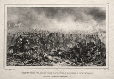 Dernière Charge des Lanciers Rouges à Waterloo. Creator: Auguste Raffet (French, 1804-1860).