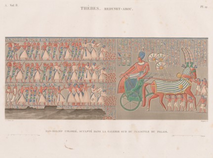 Description of Egypt: Thebes. Medynet-Abou, Vol. II, Pl. 12, 1822. Creator: Antoine Phelippeaux (French, 1767-1830).