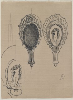 Design for a Hand Mirror, c. 1900-1902. Creator: Félix Bracquemond (French, 1833-1914).