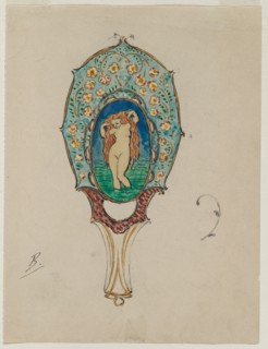 Design for a Hand Mirror, c. 1900-1902. Creator: Félix Bracquemond (French, 1833-1914).