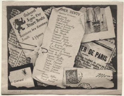 Dinner Invitation, c. 1882. Creator: Henri Charles Guérard (French, 1846-1897).