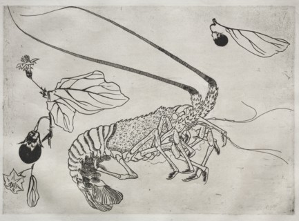 Dinner Service (Rousseau service): Large lobster with raised antenna (no. 21), 1866. Creator: Félix Bracquemond (French, 1833-1914).