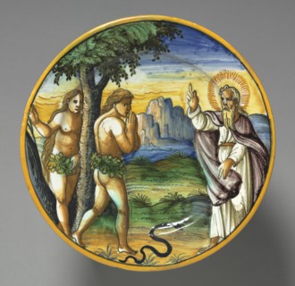 Dish Depicting the Expulsion, late 1500s. Creator: Unknown.