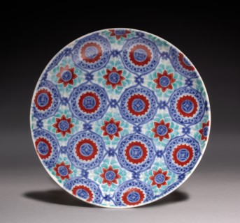 Dish with Brocade, late 1600s. Creator: Unknown.