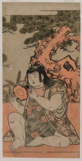 Doll Playing a Hand Drum, 1770s. Creator: Kitao Shigemasa (Japanese, 1739-1819).