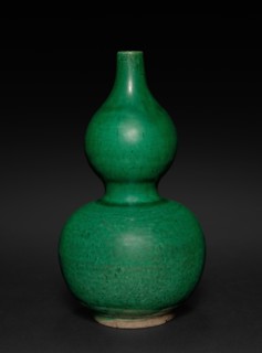 Double Gourd-shaped Green Vase, 1368- 1644. Creator: Unknown.