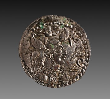Drachma: Bust of a King (obverse), 600-700. Creator: Unknown.