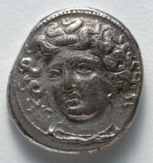 Drachma: Fountain Nymph Larissa (obverse), 400-344 BC. Creator: Unknown.
