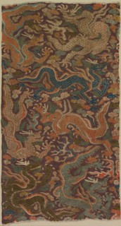 Dragons Chasing Flaming Pearls, 1200s or earlier. Creator: Unknown.