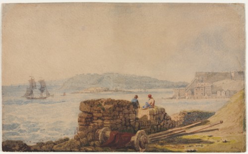 Drake's Island, Plymouth. Creator: Samuel Prout (British, 1783-1852).