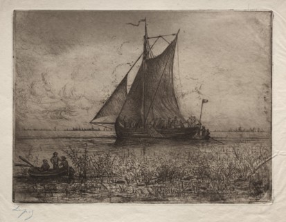 Dutch Riverscape. Creator: Ludovic Napoléon, Vicomte Lepic (French, 1839-1889).