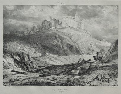 Église de St. Nectaire. Creator: Eugène Isabey (French, 1803-1886).