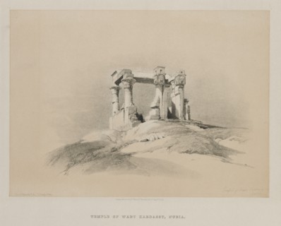 Egypt and Nubia, Volume I: Temple of Wady Kardassy in Nubia, 1846. Creator: Louis Haghe (British, 1806-1885); F.G.Moon, 20 Threadneedle Street, London.