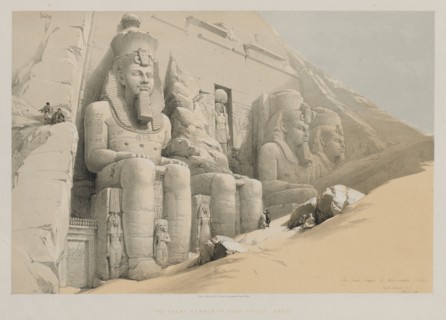 Egypt and Nubia, Volume I: The Great Temple of Aboo-Simble, Nubia, 1846. Creator: Louis Haghe (British, 1806-1885); F.G. Moon, 20 Threadneedle Street, London.