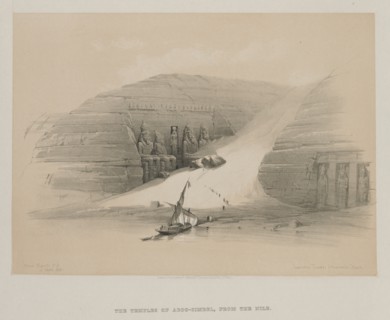 Egypt and Nubia, Volume II: Excavated Temples of Abo Simble, Nubia, 1848. Creator: Louis Haghe (British, 1806-1885); F.G.Moon, 20 Threadneedle Street, London.