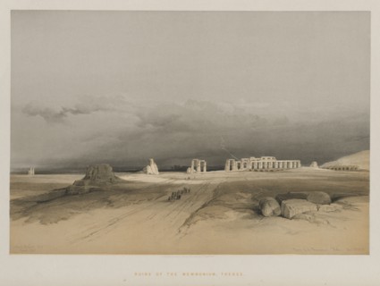 Egypt and Nubia, Volume II: Ruins of Memnonium, Thebes, 1847. Creator: Louis Haghe (British, 1806-1885); F.G.Moon, 20 Threadneedle Street, London.
